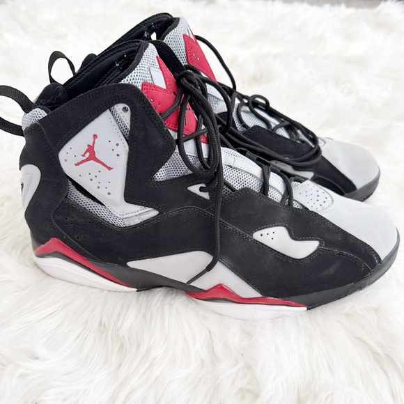 Mens Jordan True flight Black and Red Sneakers 13